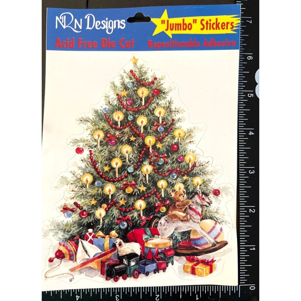 NRN Designs Jumbo Christmas Tree Die-Cut Repositionable Sticker Sheet
